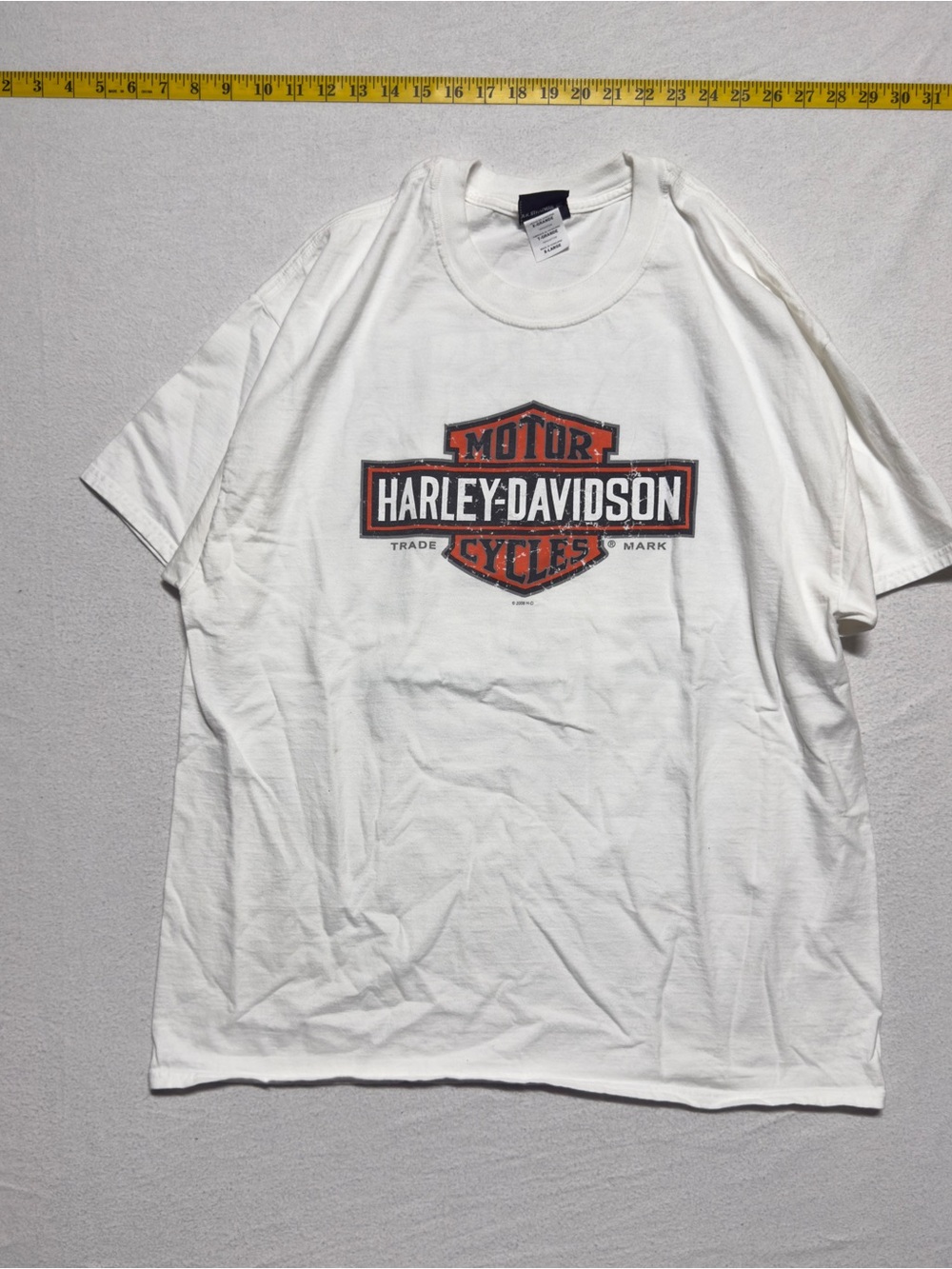 2008 Harley-Davidson White Logo Tee - Men's Casual T-Shirt